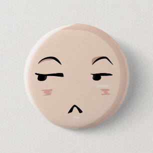 Chibi Anime Emoji Charakter-Ungläubigkeit Emote Button