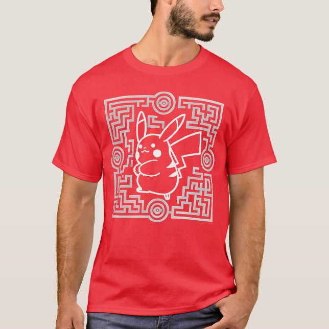 Chibi Anime Linienkunst Mädchen T-Shirt (Vorderseite)