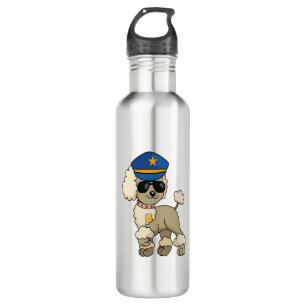 Chibi Anime Police Poodle Dog Edelstahlflasche