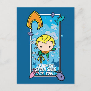 Chibi Aquaman - Ich schwimme die Sieben Meere Feiertagspostkarte