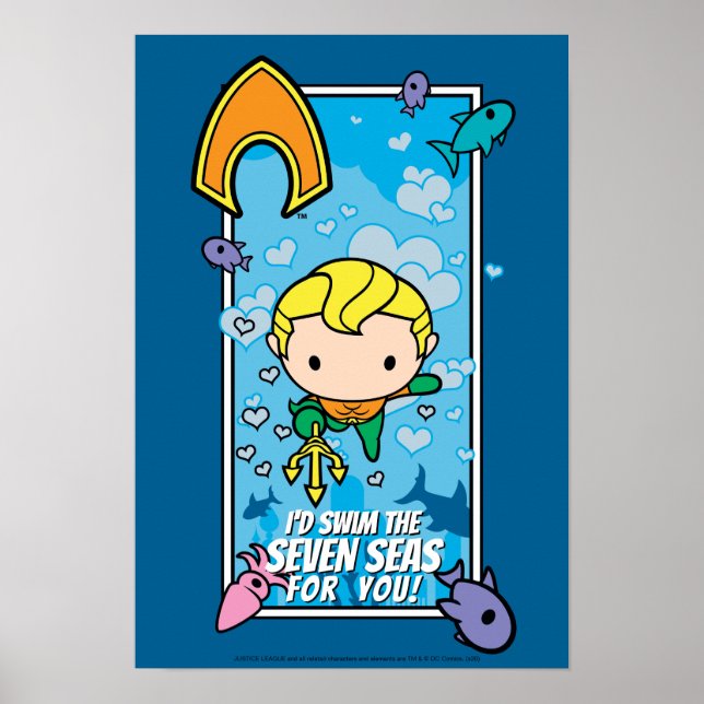 Chibi Aquaman - Ich schwimme die Sieben Meere Poster (Vorne)