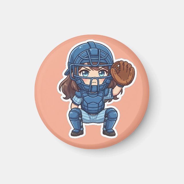 Chibi Baseball 2026 Edition - Catcher Squat Magnet (Vorne)