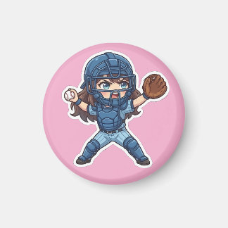 Chibi Baseball 2026 Edition - Catcher Throw-down Magnet