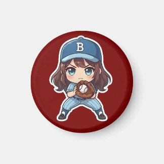 Chibi Baseball Edition - Fertige Haltung Magnet
