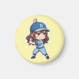 Chibi Baseball Edition - Schlagmann-Haltung Magnet
