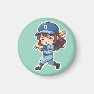 Chibi Baseball Edition - Schwerer Schlagmann Magnet