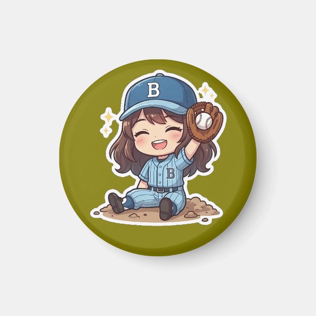 Chibi Baseball Edition - Siegreicher Fang Magnet (Vorne)