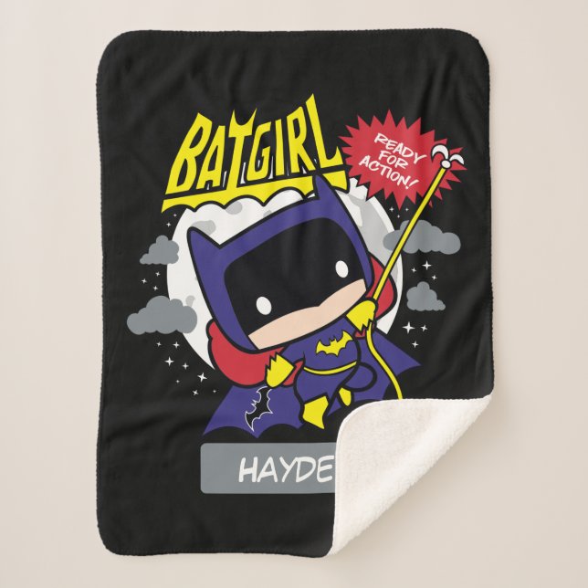 Chibi Batgirl bereit zum Handeln Sherpadecke (Vorderseite)