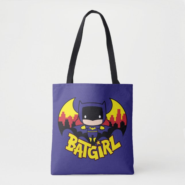 Chibi Batgirl mit Gotham Skyline & Logo (Vorderseite)