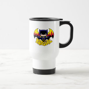 Chibi Batgirl mit Gotham Skyline & Logo Reisebecher