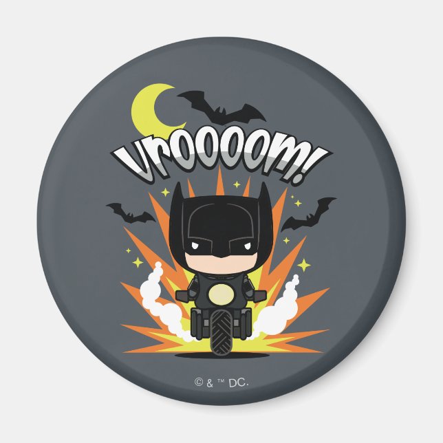 Chibi Batman Batcycle Magnet (Vorne)