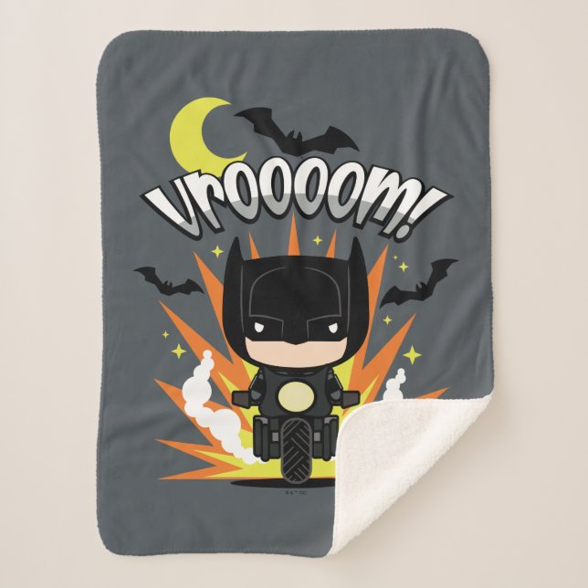 Chibi Batman Batcycle Sherpadecke (Vorderseite)
