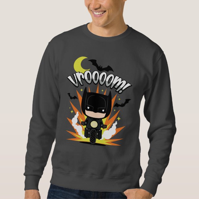 Chibi Batman Batcycle Sweatshirt (Vorderseite)