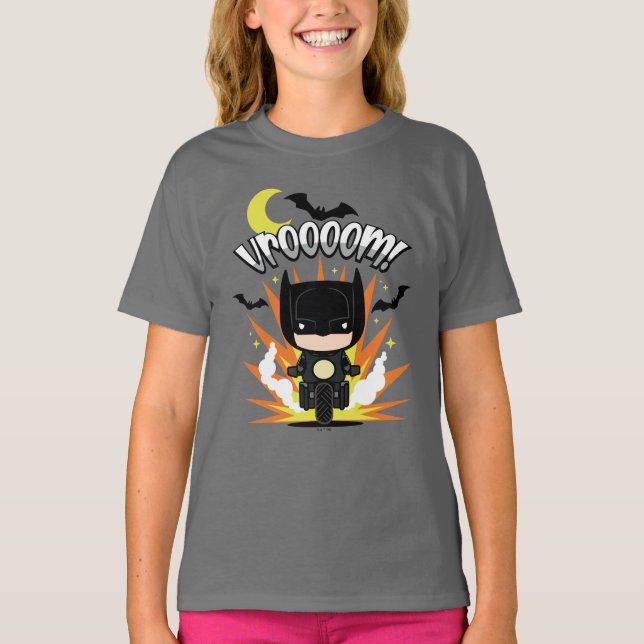 Chibi Batman Batcycle T-Shirt (Vorderseite)