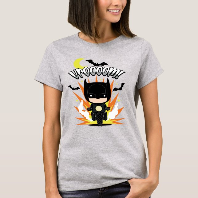 Chibi Batman Batcycle T-Shirt (Vorderseite)