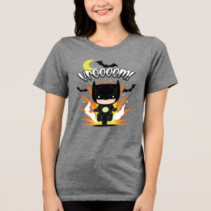 Chibi Batman Batcycle Tri-Blend Shirt