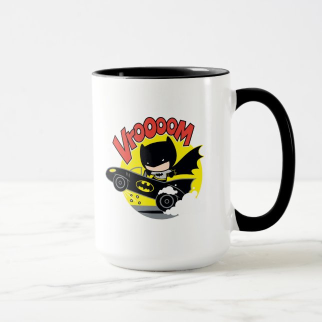 Chibi Batman im Batmobile Tasse (Rechts)