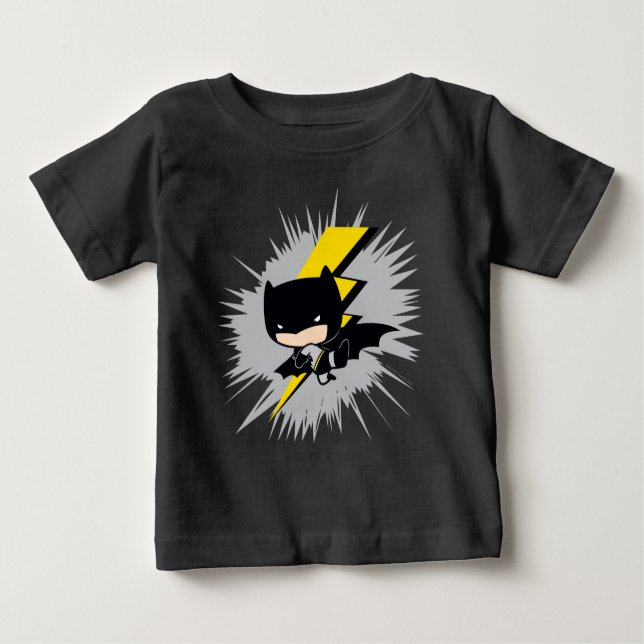 Chibi Batman Lightning Kick Baby T-shirt (Vorderseite)