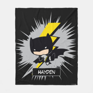 Chibi Batman Lightning Kick Fleecedecke
