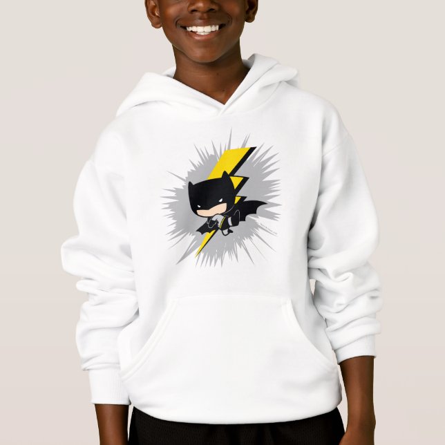 Chibi Batman Lightning Kick Hoodie (Vorderseite)