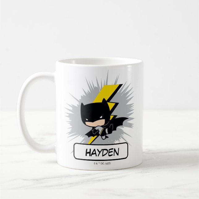 Chibi Batman Lightning Kick Kaffeetasse (Links)