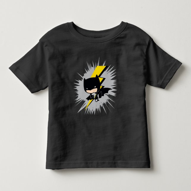 Chibi Batman Lightning Kick Kleinkind T-shirt (Vorderseite)