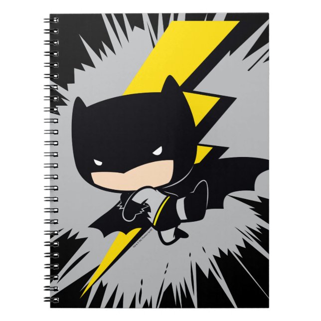 Chibi Batman Lightning Kick Notizblock (Vorderseite)