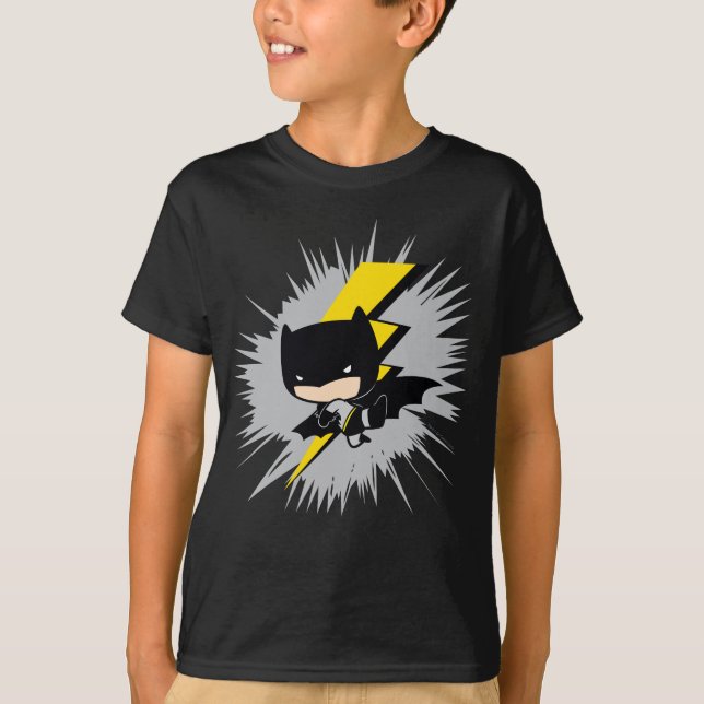 Chibi Batman Lightning Kick T-Shirt (Vorderseite)