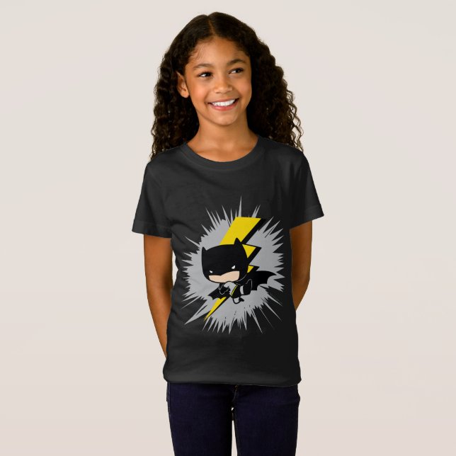 Chibi Batman Lightning Kick T-Shirt (Vorne ganz)