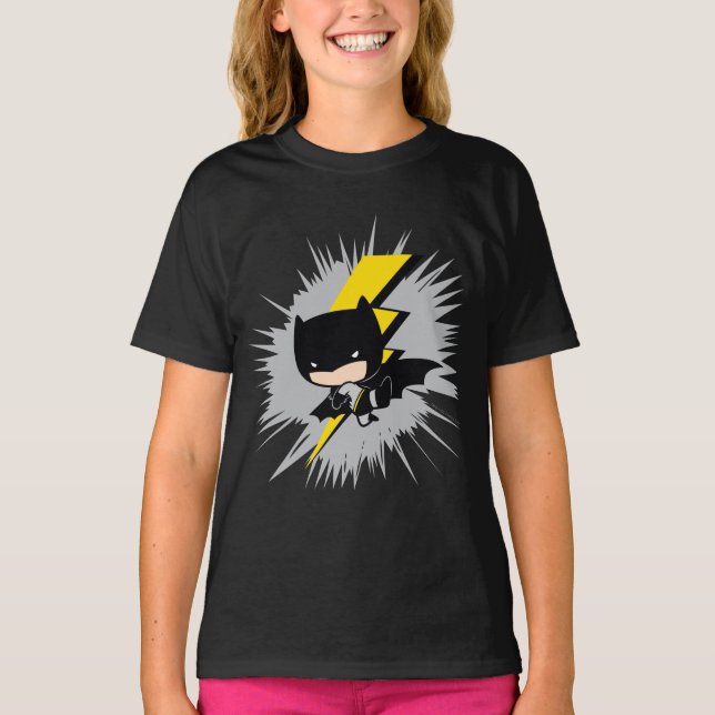 Chibi Batman Lightning Kick T-Shirt (Vorderseite)
