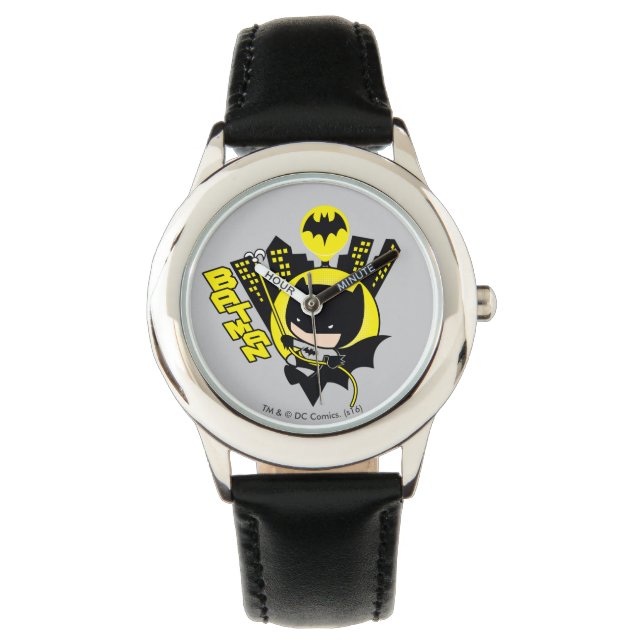 Chibi Batman skaliert die Stadt Armbanduhr (Vorderseite)
