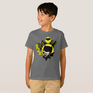 Chibi Batman skaliert die Stadt T-Shirt