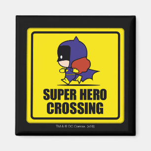 Chibi Batwoman Super Hero Crossing Schild Magnet