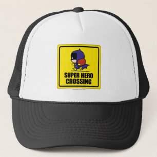 Chibi Batwoman Super Hero Crossing Schild Truckerkappe