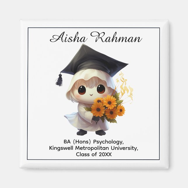 🎓Chibi Blossom Abschlussfeier Magnet (Vorne)