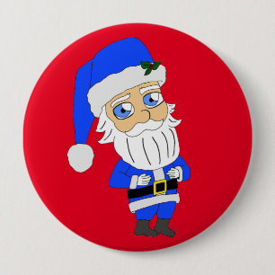Chibi Blue Anzug Santa Button