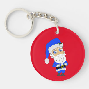 Chibi Blue Anzug Santa Schlüsselanhänger
