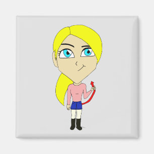 Chibi "böse" Mädchen Magnet