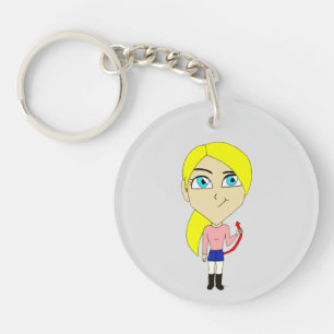 Chibi "böse" Mädchen Schlüsselanhänger