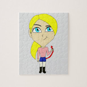 chibi "böses" Mädchen Puzzle