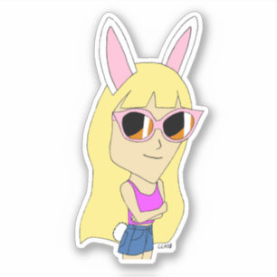 Chibi Bunnygirl Aufkleber