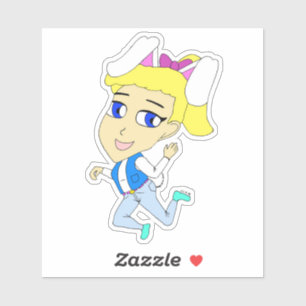 Chibi Bunnygirl Aufkleber