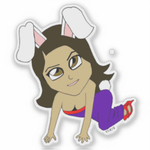 Chibi Bunnygirl Aufkleber