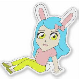 Chibi Bunnygirl Aufkleber