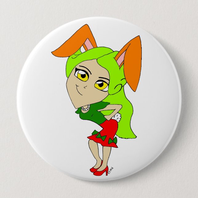 Chibi Bunnygirl Button (Vorderseite)