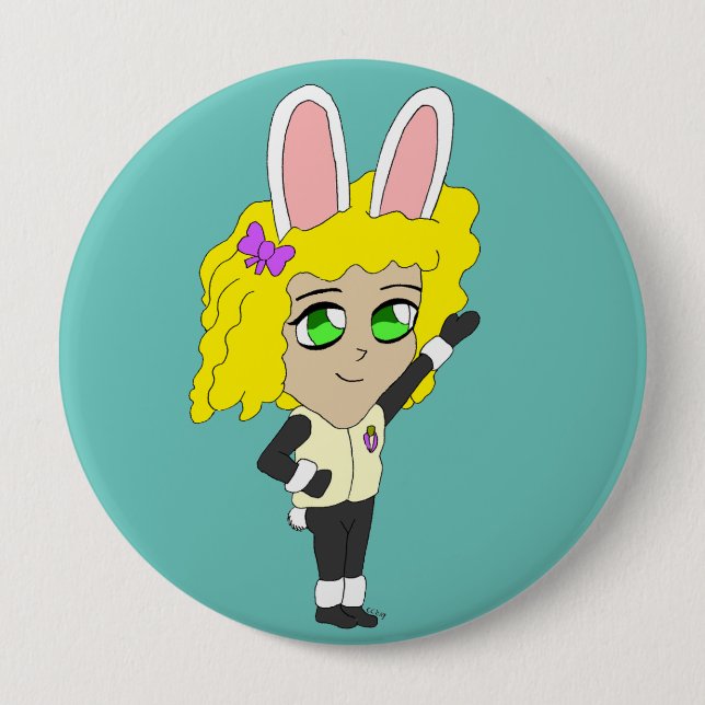Chibi Bunnygirl Button (Vorderseite)