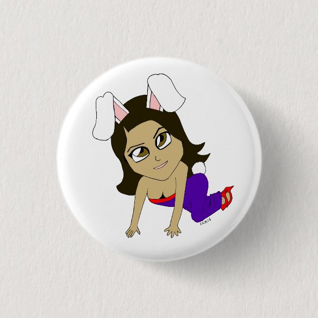 Chibi Bunnygirl Button (Vorderseite)