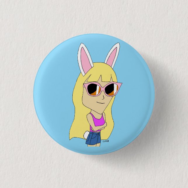 Chibi Bunnygirl Button (Vorderseite)