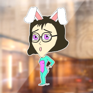 Chibi Bunnygirl Fensteraufkleber