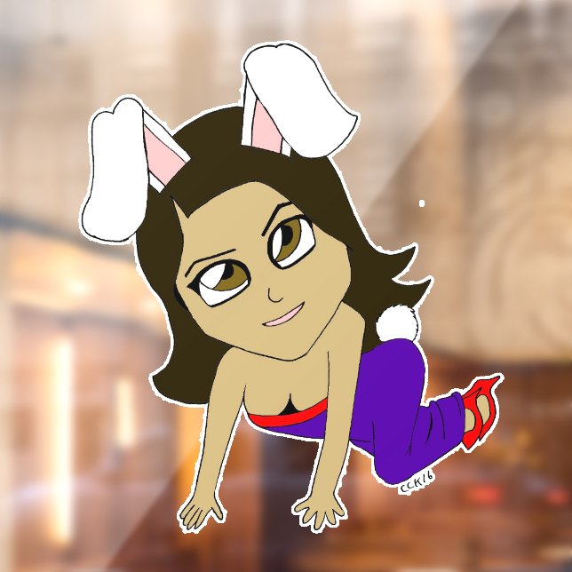 Chibi Bunnygirl Fensteraufkleber (Blatt 2)
